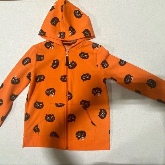 Kids Orange & Black Halloween Jackets by Cat & Jack from Target. - Picture 2 of 7